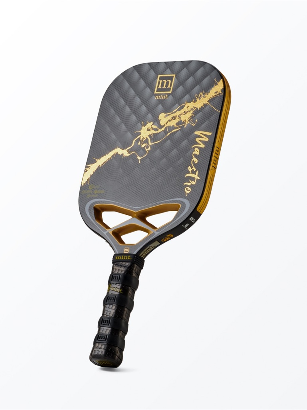Mint Sport Maestro Pickleball Paddle Titanium / Carbon Fiber Hybrid 20mm Black - Picture 2 of 16
